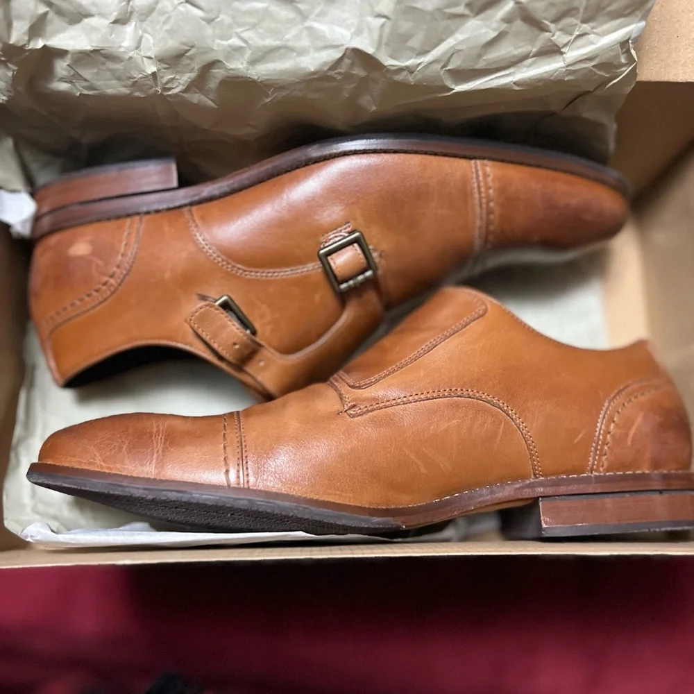 Cole Haan Brown Double Monk Strap Oxfords - Picture 5 of 6